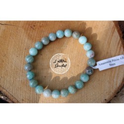 Bracelet boule 08mm amazonite Pérou AB