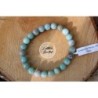 Bracelet boule 08mm amazonite Pérou AB