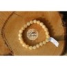 Bracelet boule 08mm calcite orange A