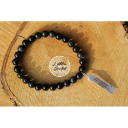 Bracelet boule 08mm obsidienne oeil céleste A