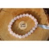 Bracelet boule 08mm quartz rose Brésil A