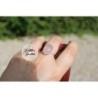 Bague ovale argent 925 Quartz rose Taille 56