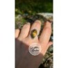 Bague marquise argent 925 Labradorite Taille 54