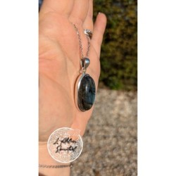 Pendentif oval argent 925 Labradorite