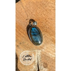 Pendentif oval argent 925 Labradorite