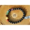 Bracelet boule 08mm 7 chakras + hématite A