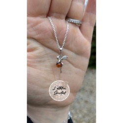 pendentif argent fée ambre