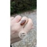 bague argent ovale ambre