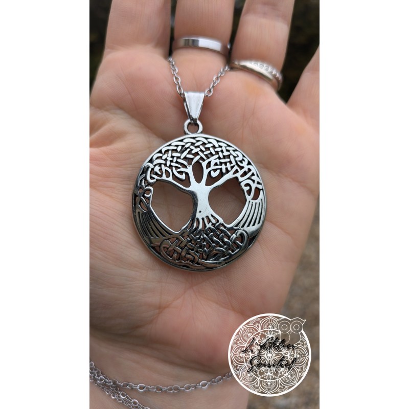 Pendentif en acier 201 Arbre de vie