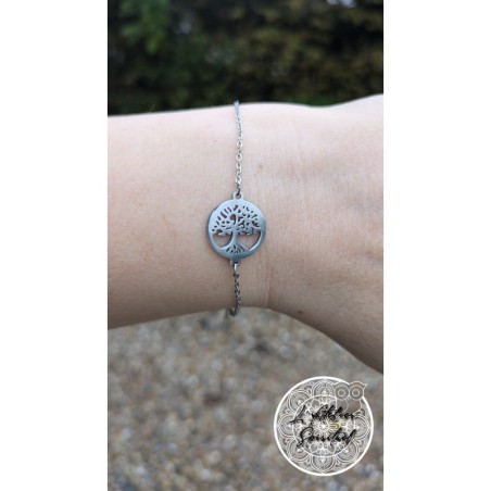 Bracelet Arbre de vie en acier 201